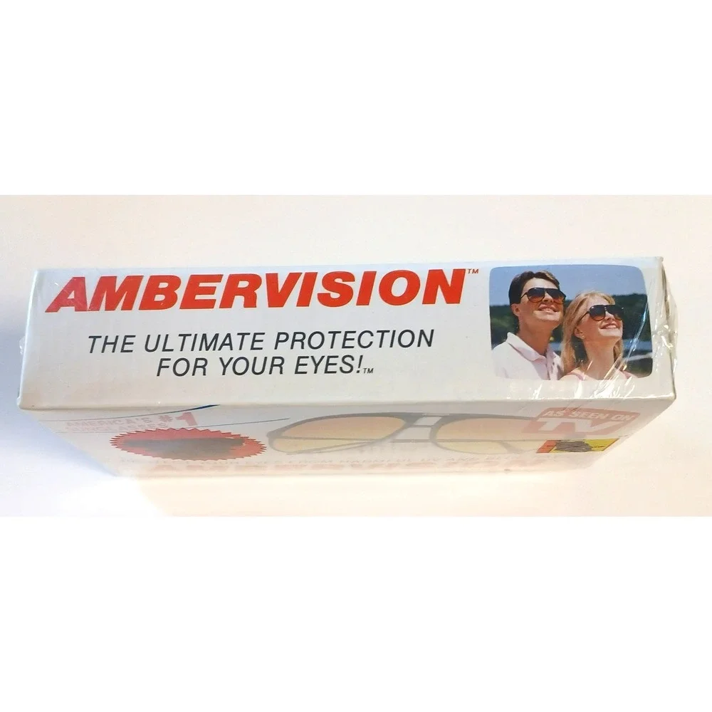 SEALED! Vintage 1980s As Seen On TV AmberVision UV Blue Ray Blocking Sunglasses